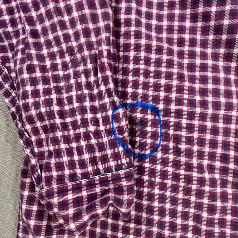 Rasco FR Men Plaid Flame Resistant Work Shirt 3XL Long Burgundy Navy CAT 2 NFPA - Picture 8 of 12